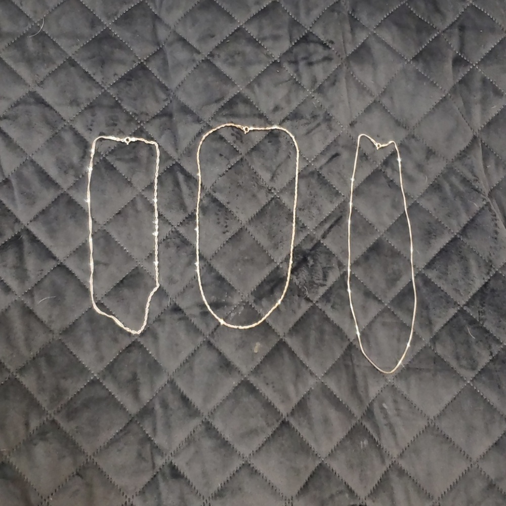 3, pure silver chains